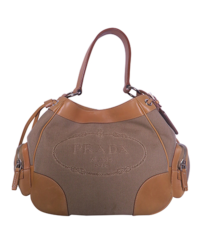 Jacquard Logo Shoulder Bag, front view